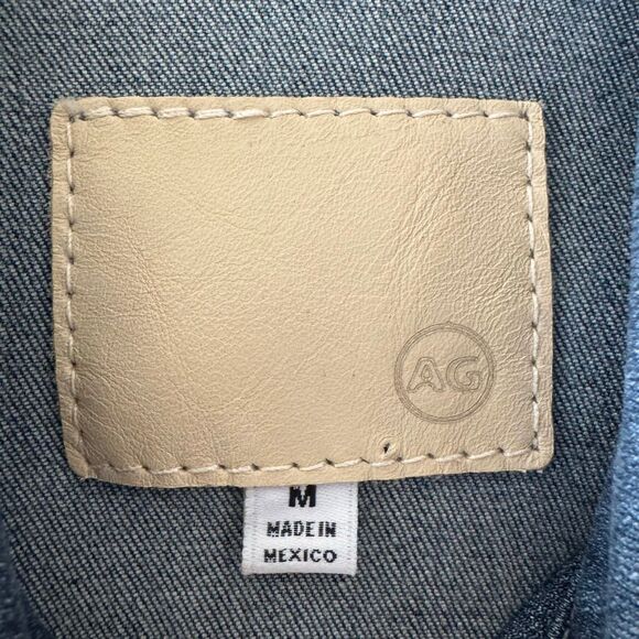 AG Adriano Goldschmied Classic Dark Blue  Stretchy Jeans Denim Jacket SZ S#2524 - Picture 7 of 14